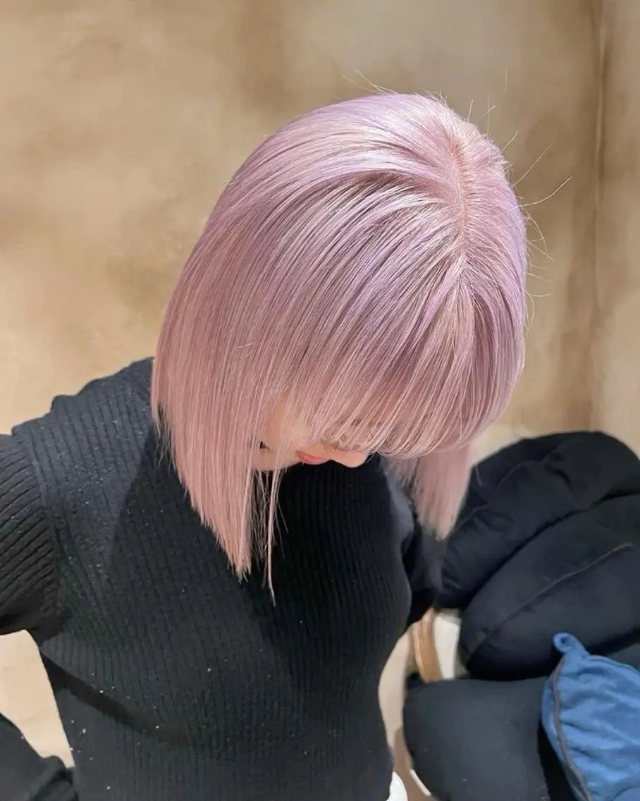 ミディアム カラー ピンクカラー ヘアカラー 【🥀履歴修正🥀】 ハイトーン職人/拓真のヘアスタイル