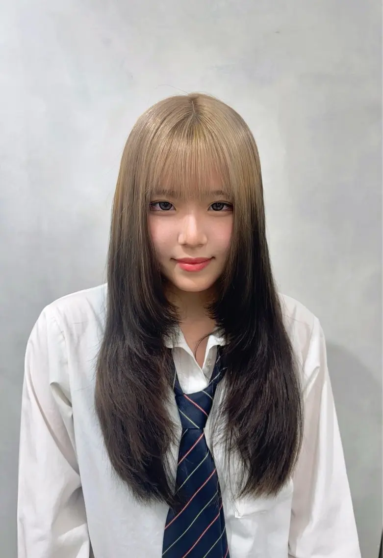 ロング カラー カット ヘアカラー トリートメント 透明感カラー✨艶髪 制作🌱山根あゆみのヘアスタイル