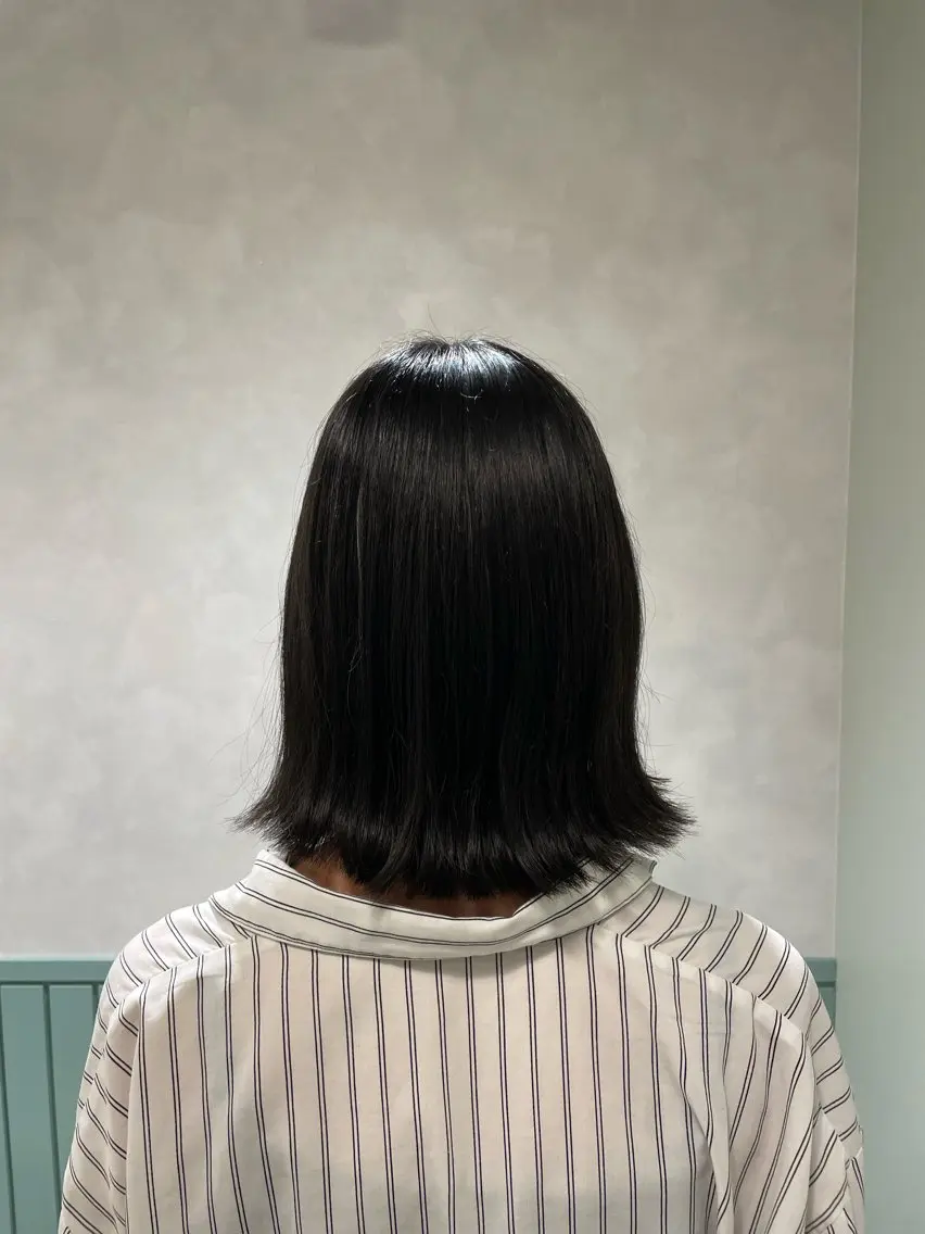 ショート 切りっぱなしボブ ボブ 永沼 美月のヘアスタイル
