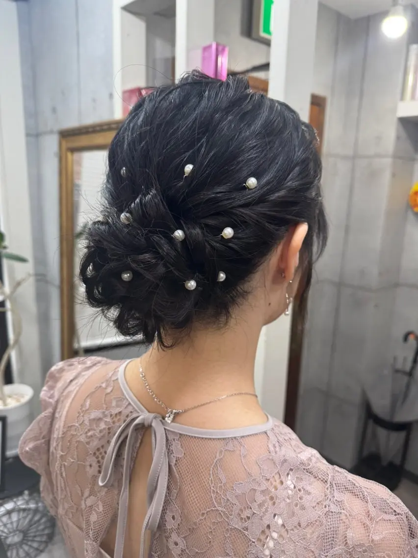 ミディアム ヘアアレンジ ヘアセット 石井 綺乃のヘアスタイル