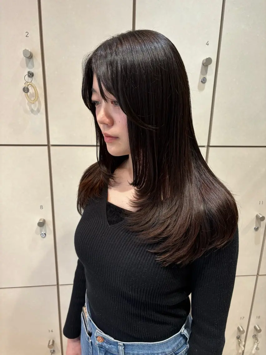 ロング ハイレイヤー レイヤーカット カット レイヤー/ブリーチ/ 山本かほのヘアスタイル