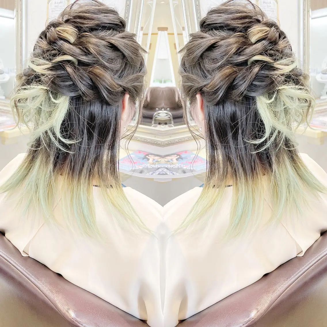ミディアム カラー イルミナカラー カット ヘアカラー grand juteのヘアスタイル
