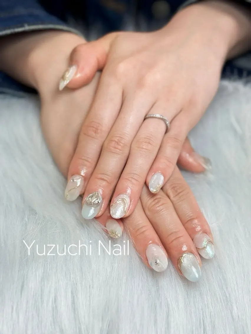 ネイル 夏ネイル ワンホンネイル Yuzuchi Nailのネイルデザイン
