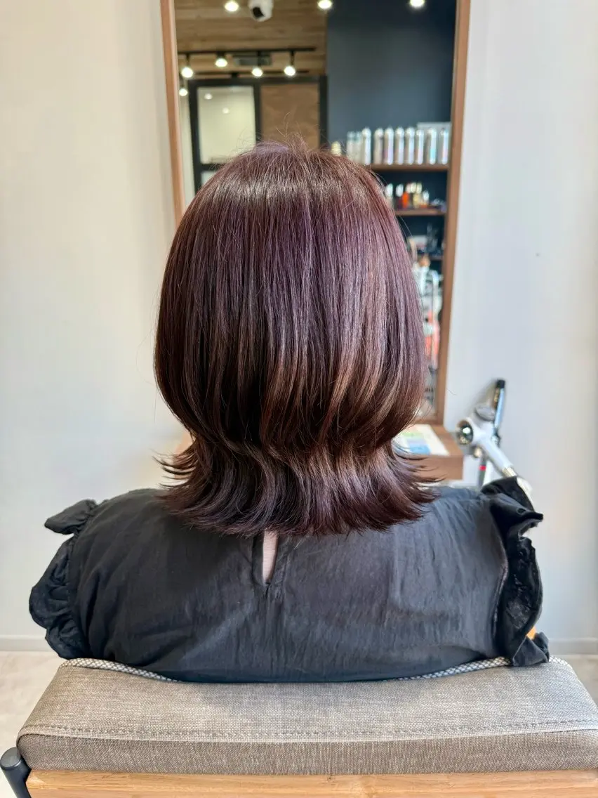 ミディアム カット ヘアカラー トリートメント 🌺レイヤー/艶髪 海外ヘア🌺舟橋瑞稀のヘアスタイル