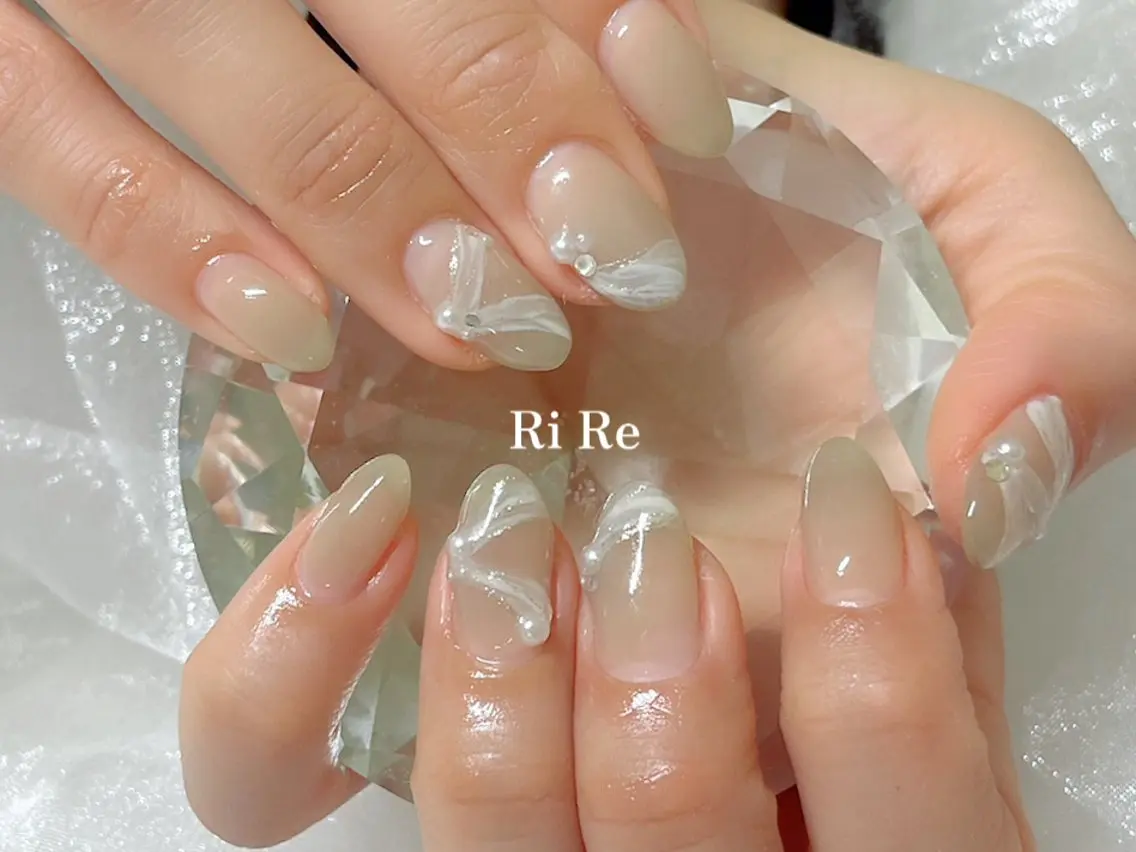 ネイル リボン Nailsalon RiRe♡Reikaのネイルデザイン