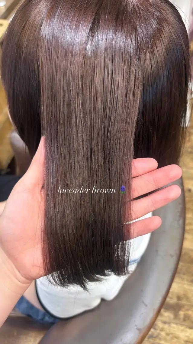 ミディアム カット ヘアカラー トリートメント 透けカラー.艶髪. 梅田♡midoのヘアスタイル