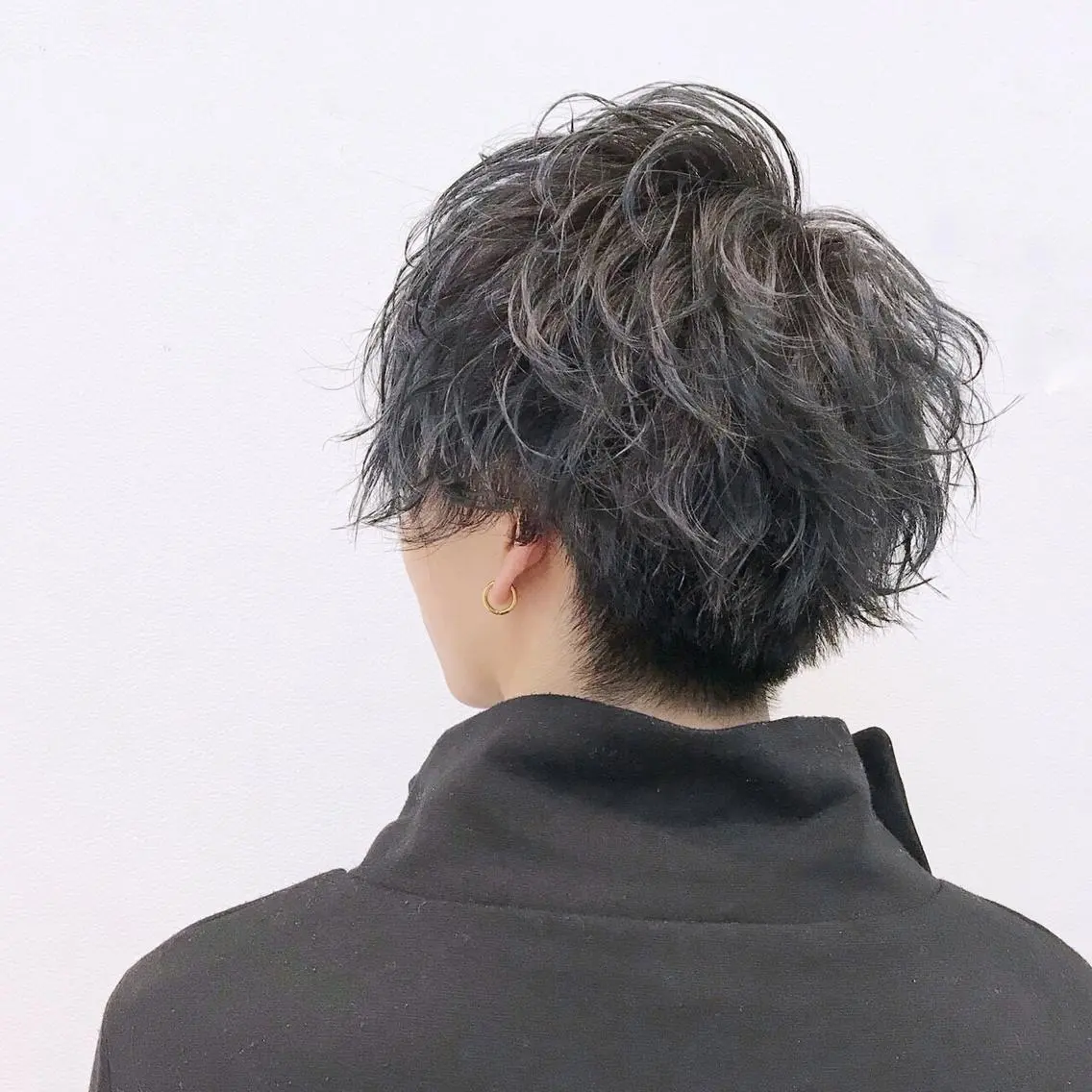 ショート カラー メンズ アッシュ 透明感カラー 【骨格診断カット】 .のヘアスタイル