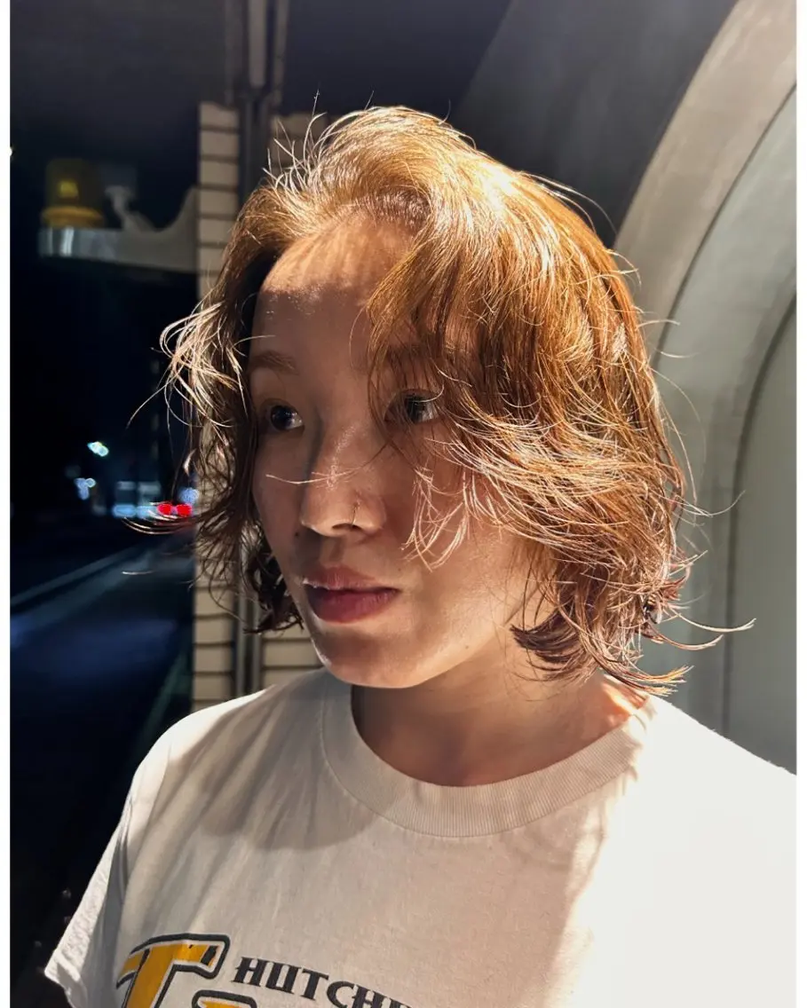 ショート カラー パーマ デザインパーマ/ カット/nanaのヘアスタイル