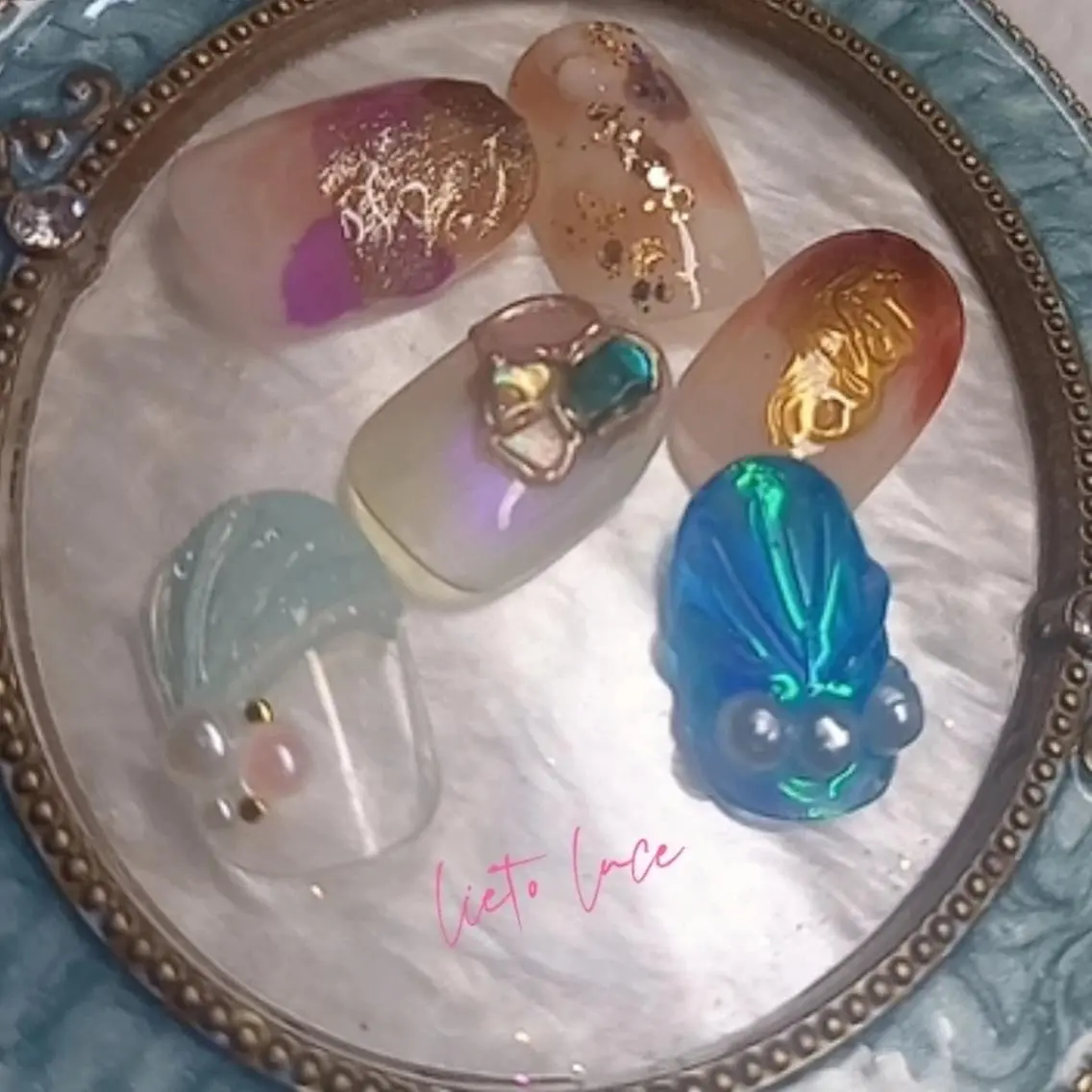 ネイル アートネイル 持ち込み ハンドネイル lieto luce Yukaのネイルデザイン