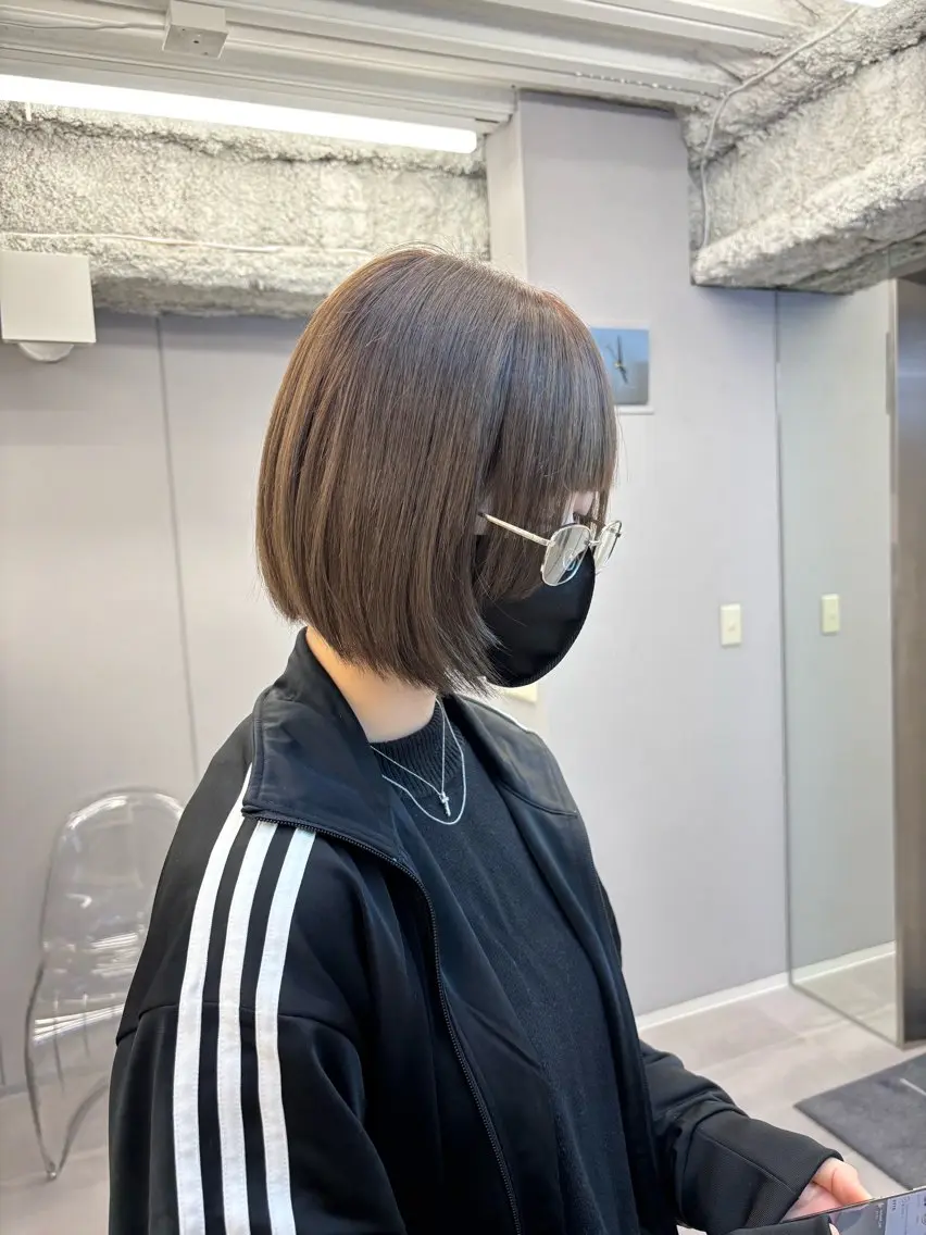 ショート カラー ブリーチ 透明感カラー ブリーチなしカラー 名古屋/デザイン/ ブリーチ/松井亮磨のヘアスタイル