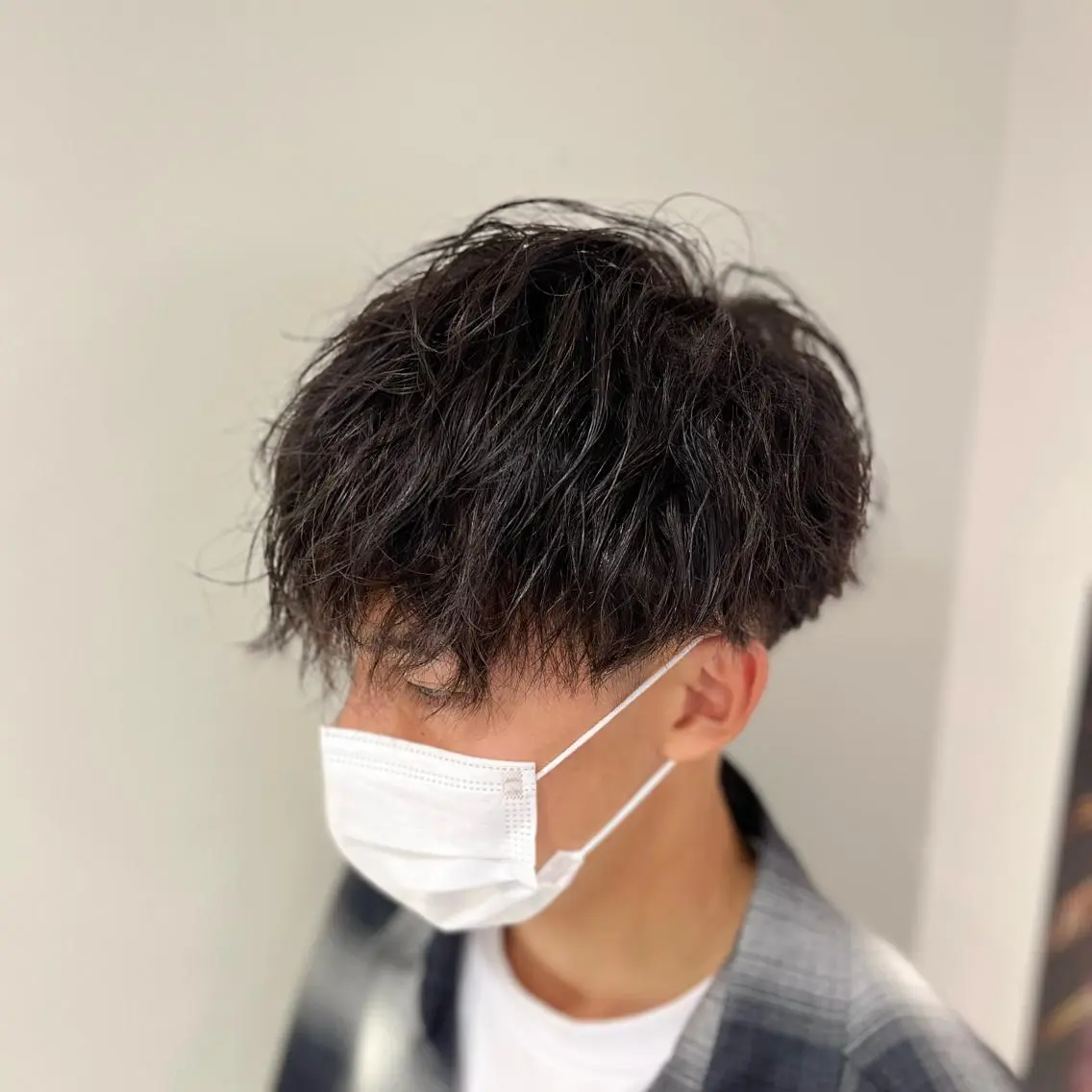 ショート パーマ メンズ カット パーマ 橋本 琉磨のヘアスタイル