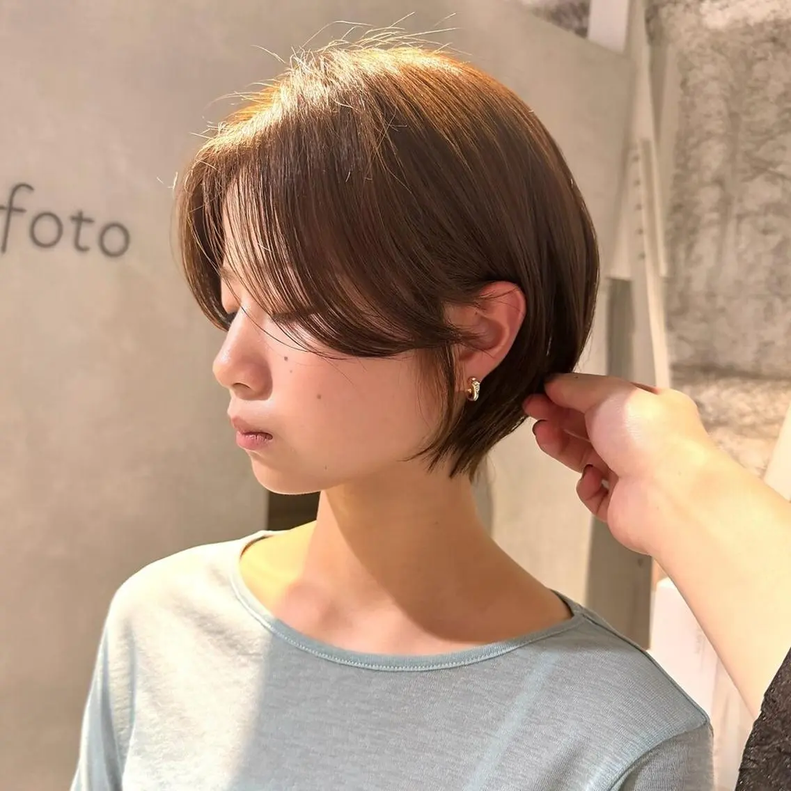 ショート カラー ショートボブ 丸みショート ブラウンカラー ボブ ショートヘア カット ヘアカラー 骨格診断で絶対可愛い ✨丸みショート✨凌弥のヘアスタイル