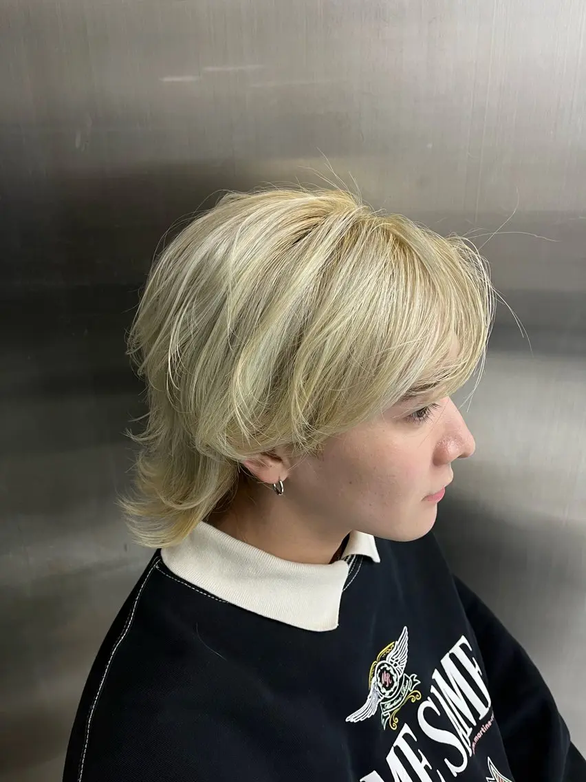 カラー メンズ ブロンド MIKA/カラー モデル募集中のヘアスタイル