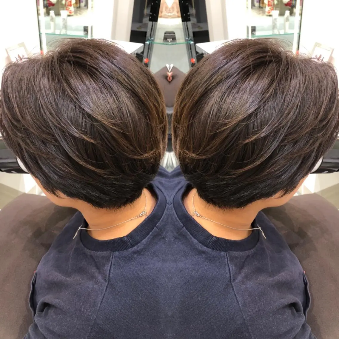 ショート 岸 保奈美のヘアスタイル