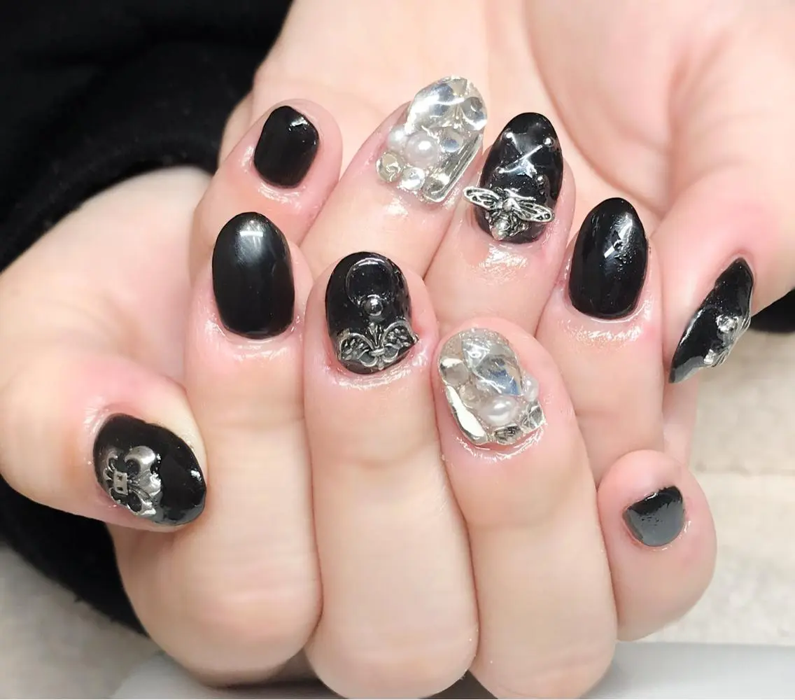 ネイル ジェルネイル キラキラネイル ワンカラーネイル Nyanco Nailのネイルデザイン