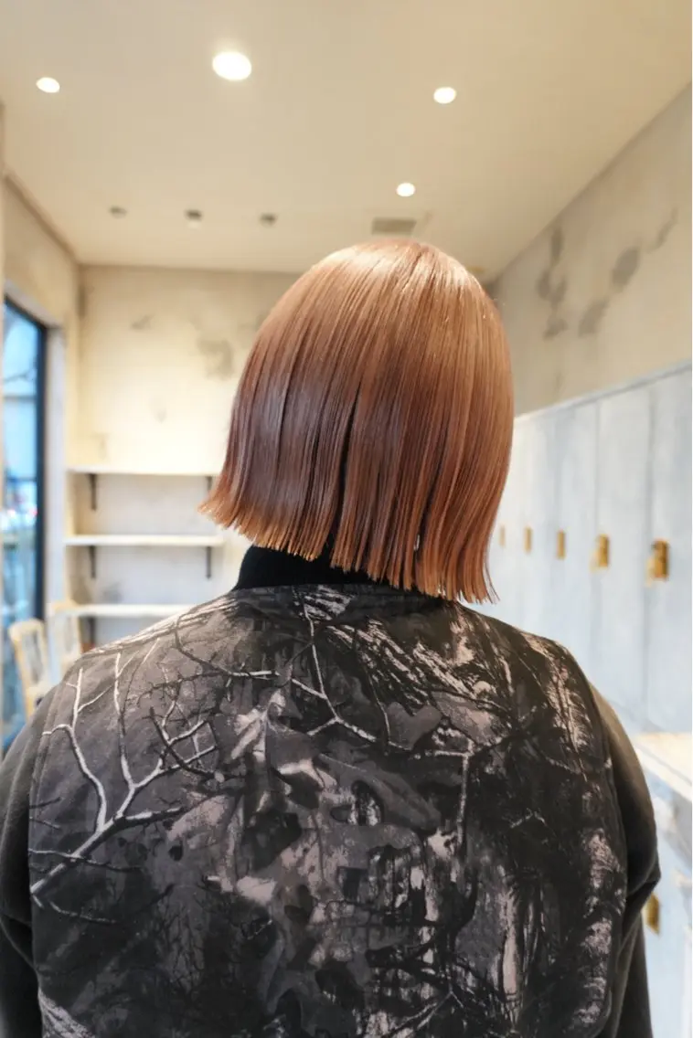 ミディアム カット ヘアカラー トリートメント なかやま れいかのヘアスタイル