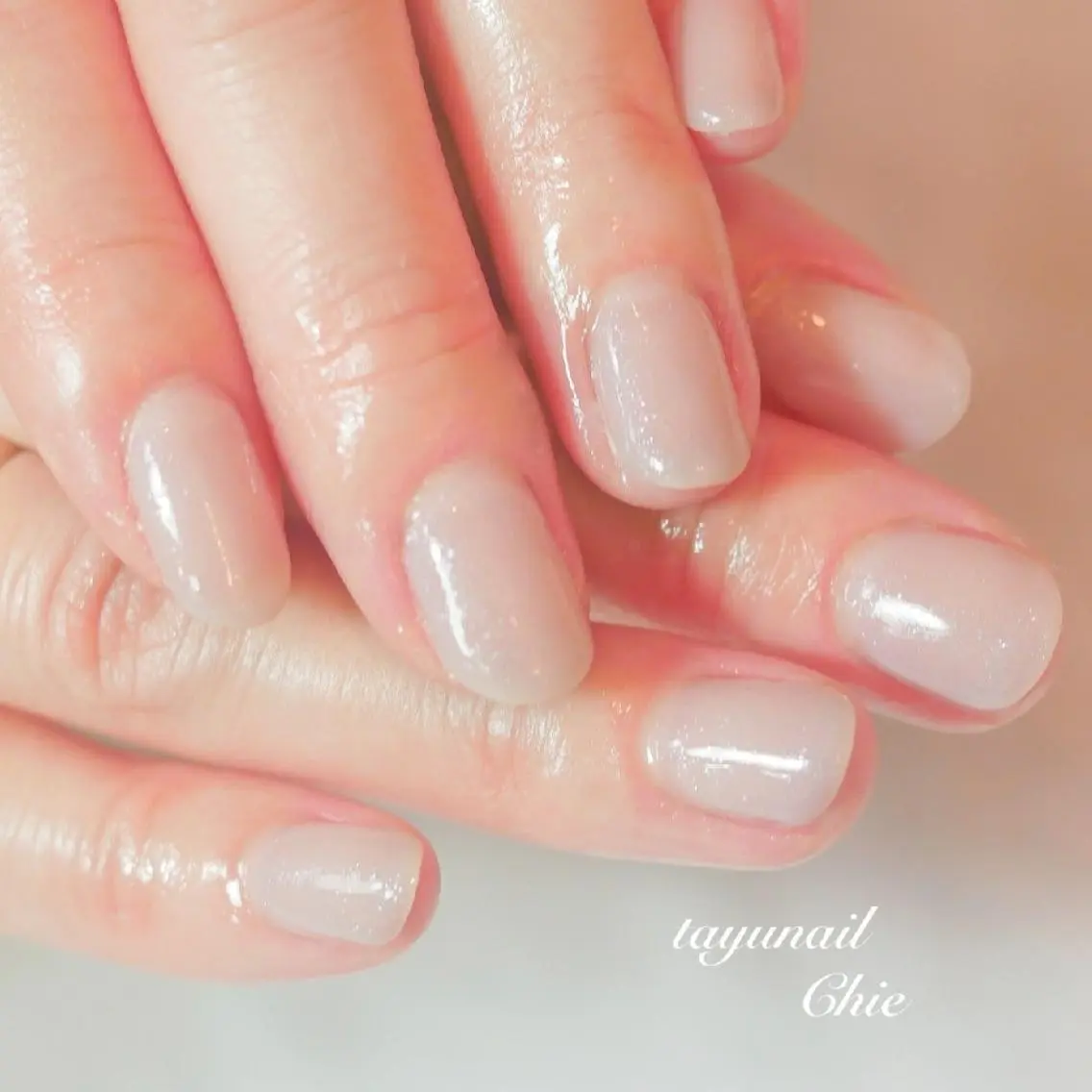 ネイル ブルー ジェルネイル ラメ(グリッター) ワンカラーネイル パラジェル ネイルサロン 【たゆnail】のネイルデザイン