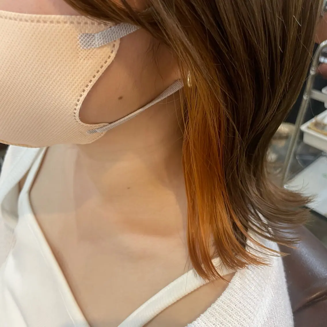 ミディアム カラー ヘアカラー トリートメント FERIAあべの KARINのヘアスタイル