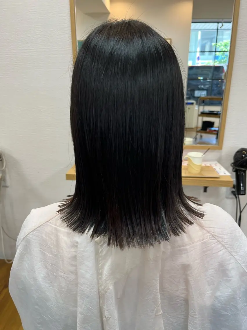 ミディアム 縮毛矯正 泉 綾乃モーラ[鳳店]のヘアスタイル