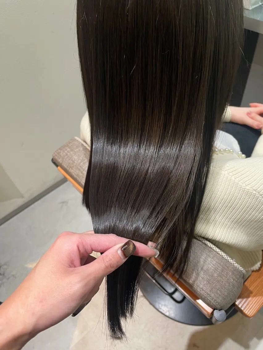 ロング カラー 髪質改善 トリートメント 酸熱トリートメント ヘアカラー トリートメント ツヤ髪/髪質改善 🌼Minamiのその他イメージ