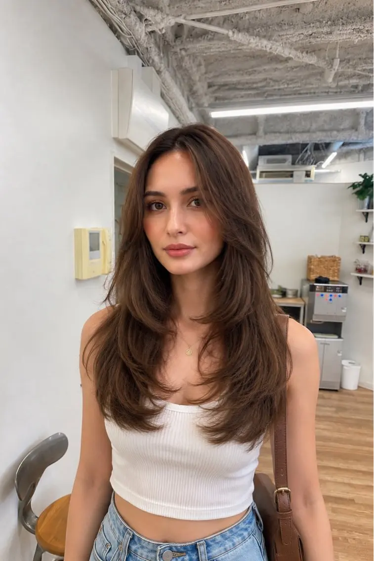 ロング カラー バレイヤージュ ブリーチ ケアブリーチ 透明感カラー ダブルカラー カット ヘアカラー トリートメント ヘッドスパ レイヤーカット✂️ 艶髪/小田部慎也のヘアスタイル