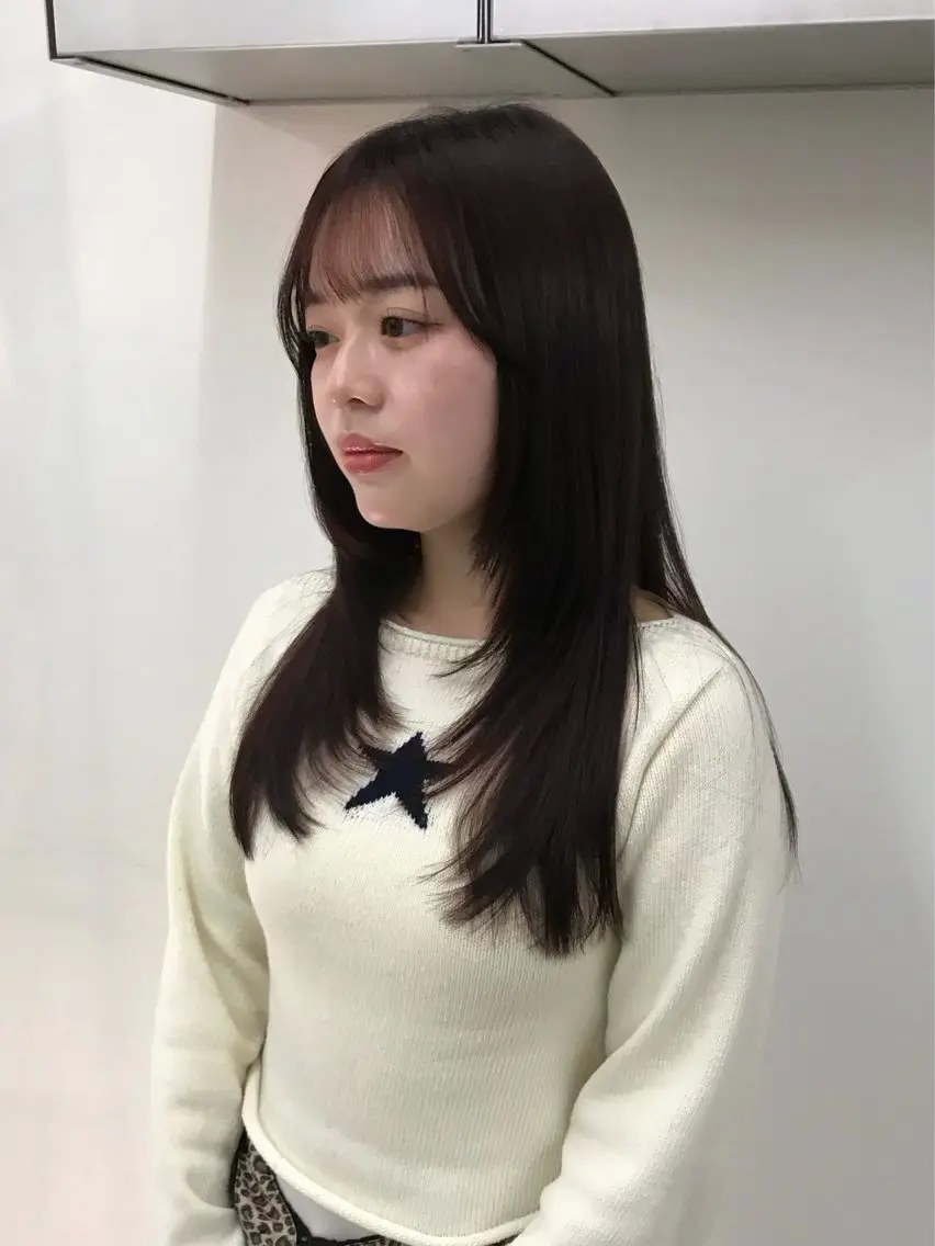 セミロング カラー 透明感艶カラー/ リュウジンキョウカのヘアスタイル