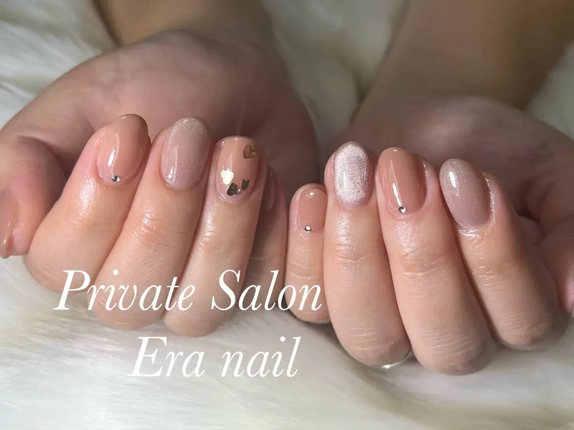 ネイル ハート ホログラムネイル Era nailのネイルデザイン