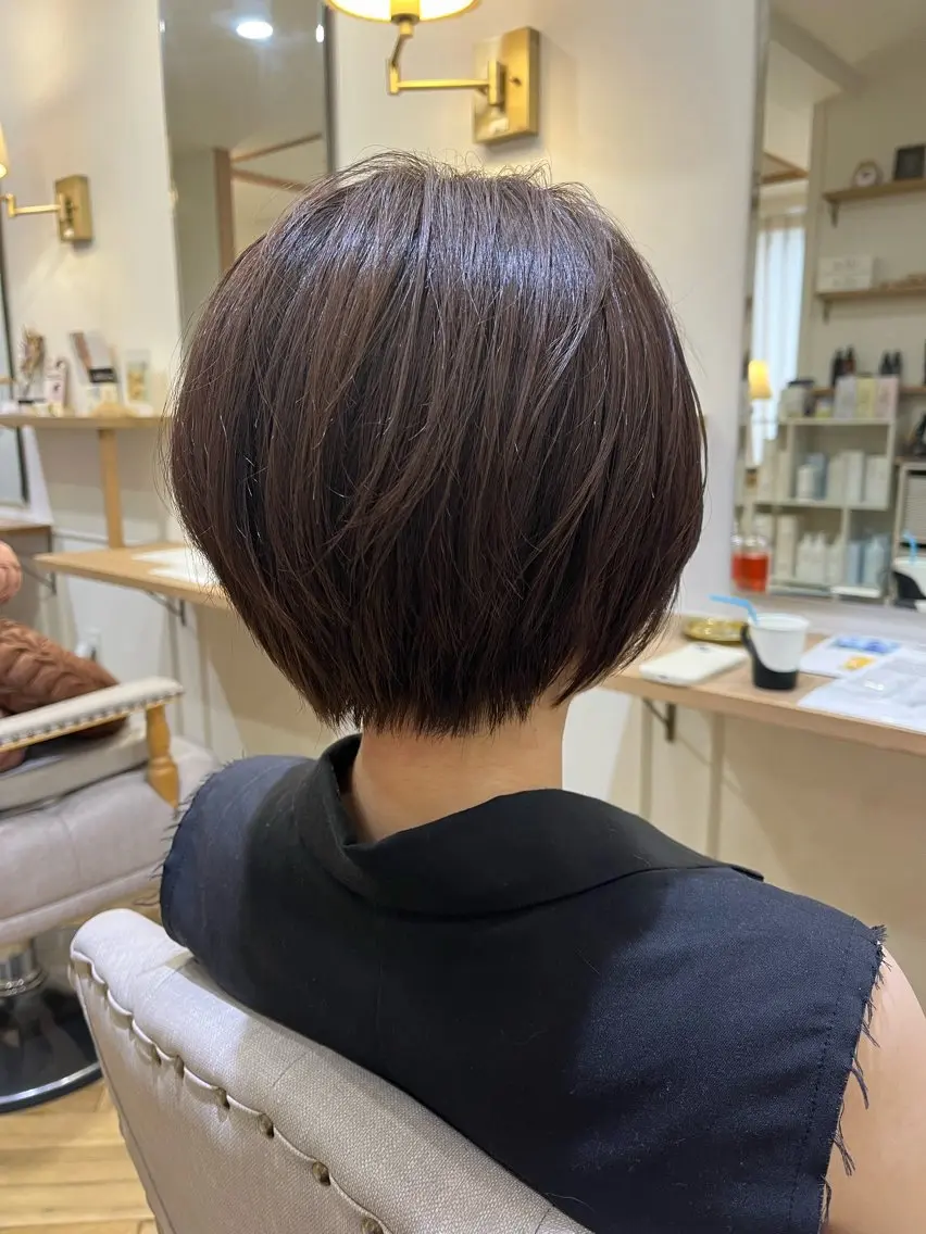 ショート 韓国ﾍｱ&ｼｮｰﾄ ボブ💜桑原のヘアスタイル