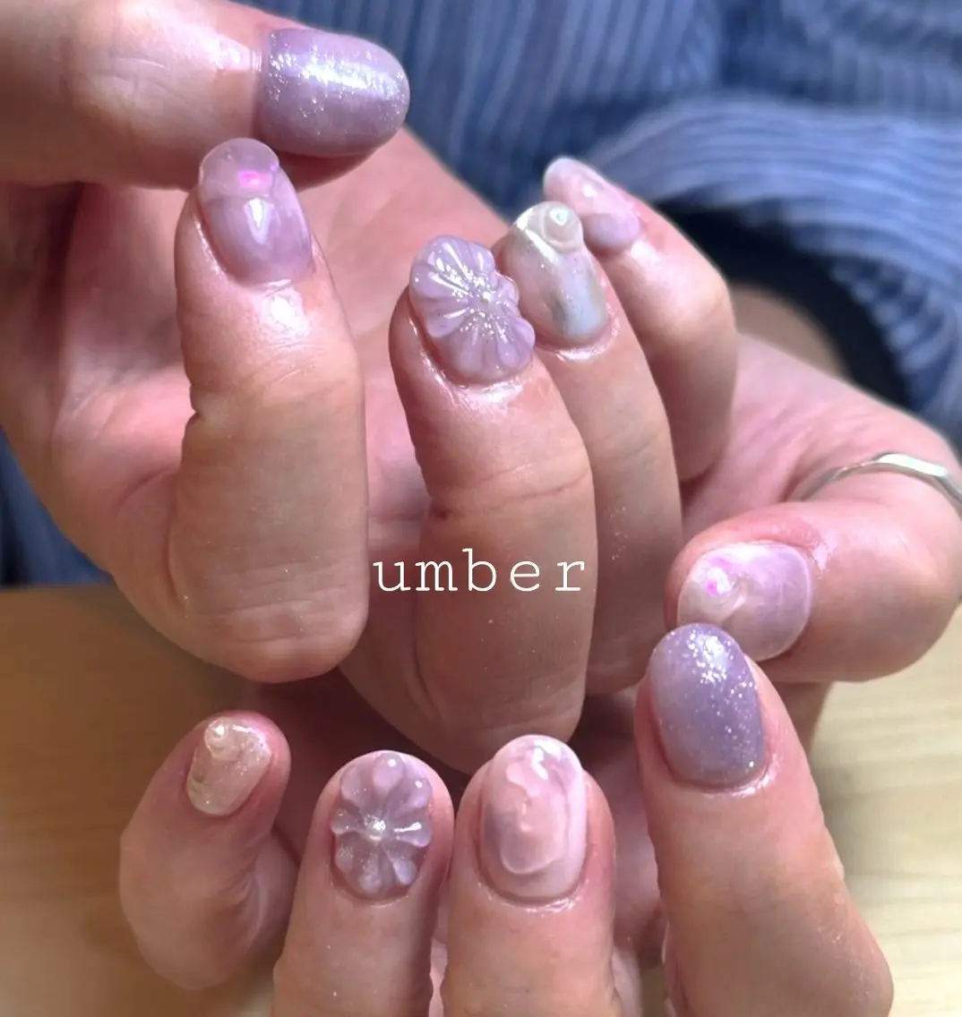 ネイル ハンドネイル umber 三茶1分のネイルデザイン