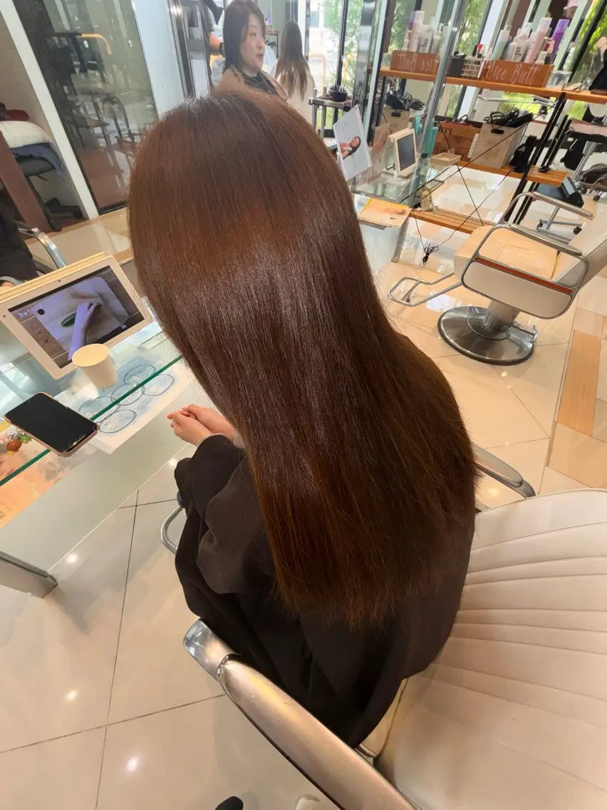 ロング 縮毛矯正 トリートメント 高橋 佳那のヘアスタイル