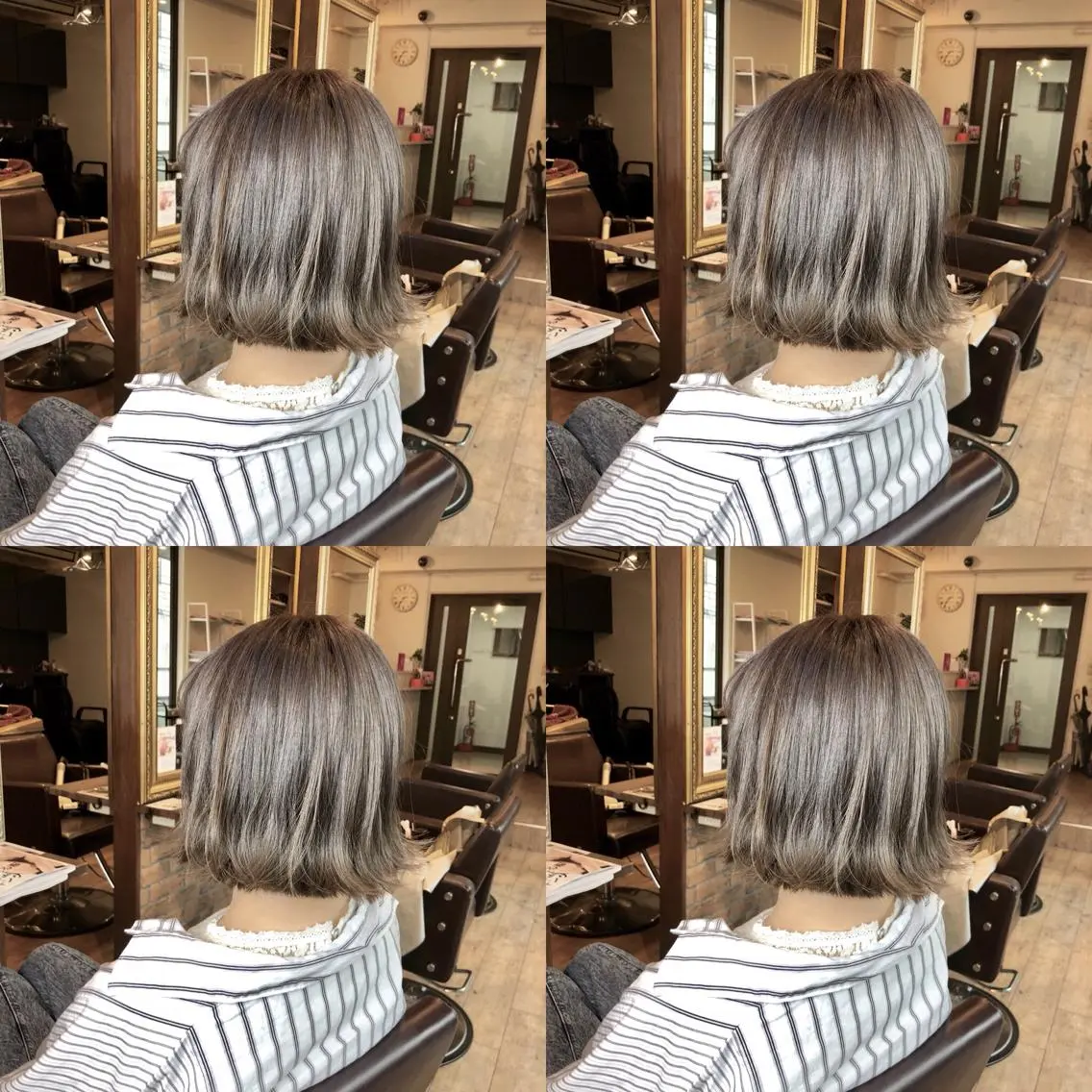 ショート カラー グレージュ シルバー シルバーグレージュ 美髪・艶髪特化美容師 RYOJIのヘアスタイル