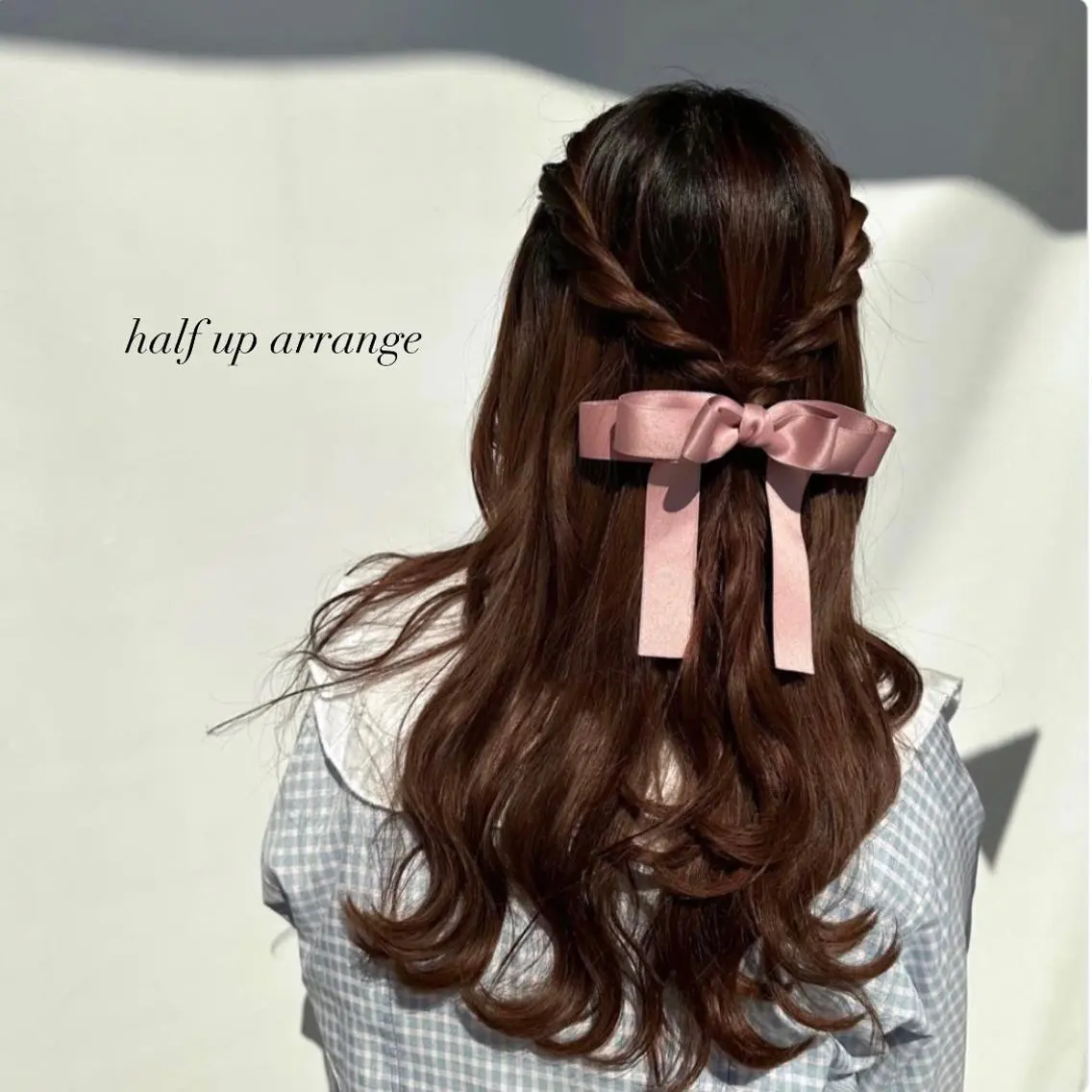 ヘアアレンジ ハーフアップ エクステ🎀 暖色カラー🎀amiのヘアスタイル