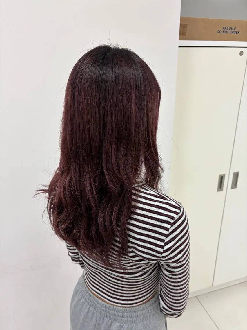 カラー 透明感カラー レッドカラー カット ヘアカラー 艶カラー✨レイヤー/ メンズカット田中佑季のヘアスタイル
