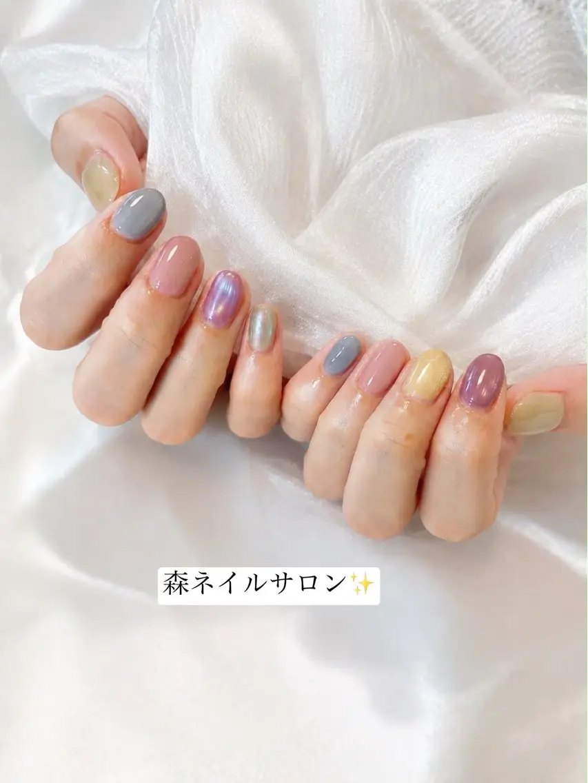ネイル ハンドネイル 森 ネイル サロンのネイルデザイン