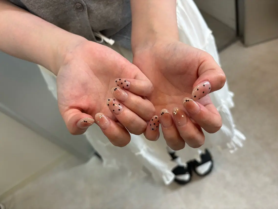 ネイル ハンドネイル Mai :矢場町 ニュアンス🌿アートのネイルデザイン