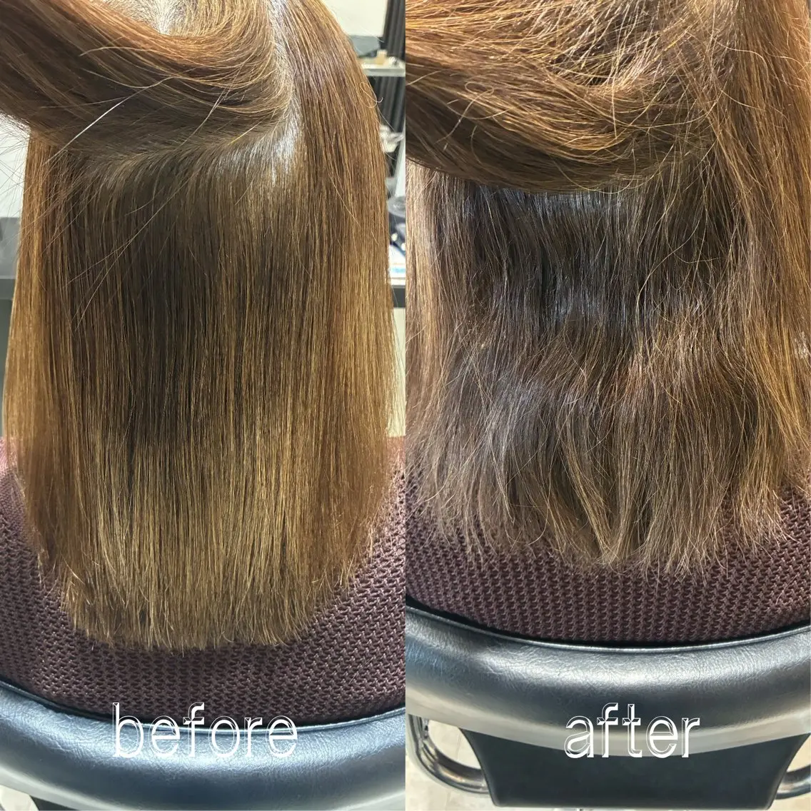 ミディアム 髪質改善 縮毛矯正 powderhair 福岡直弥のヘアスタイル