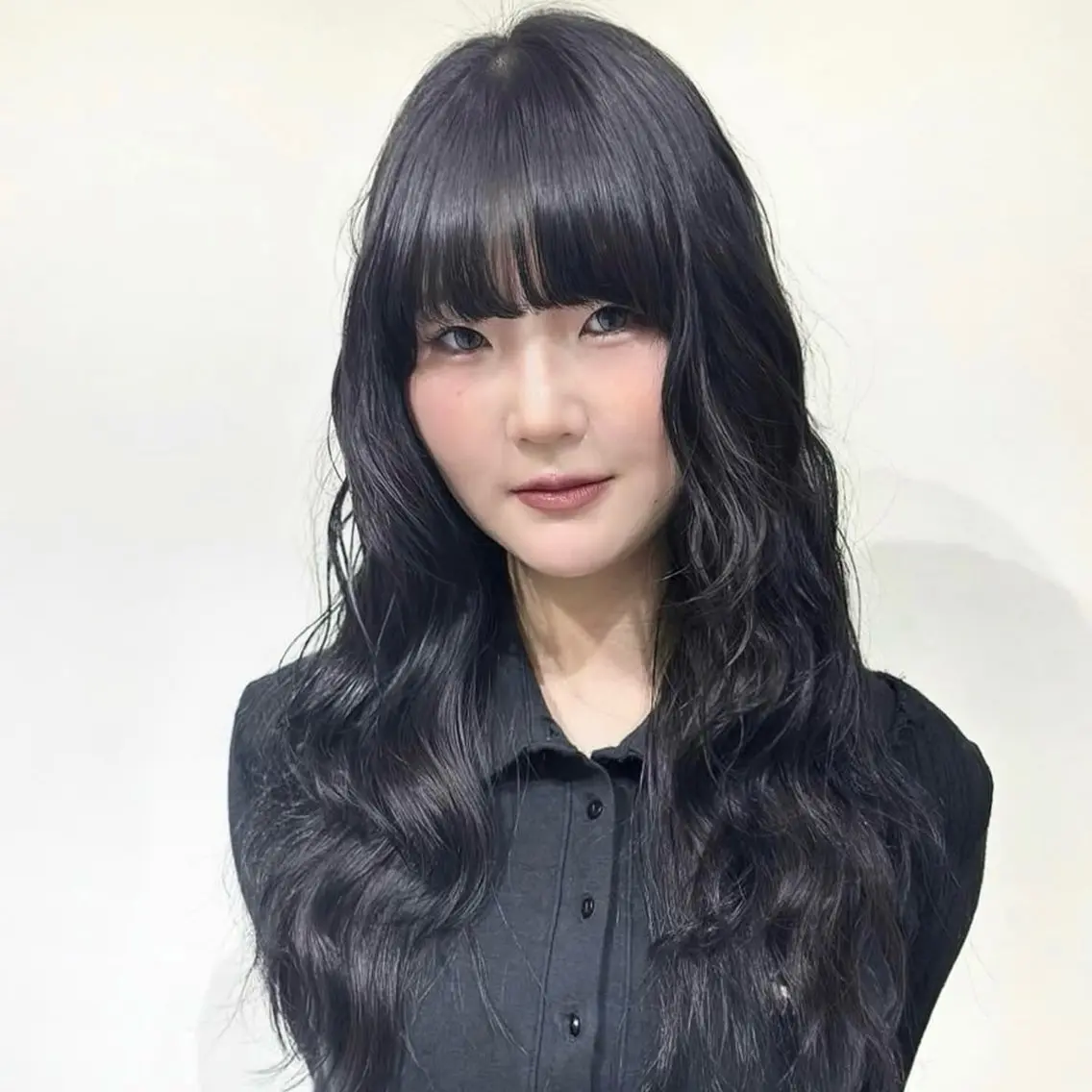 ロング カラー ヘアカラー トリートメント yuuka 🖤韓国ヘア🖤のヘアスタイル