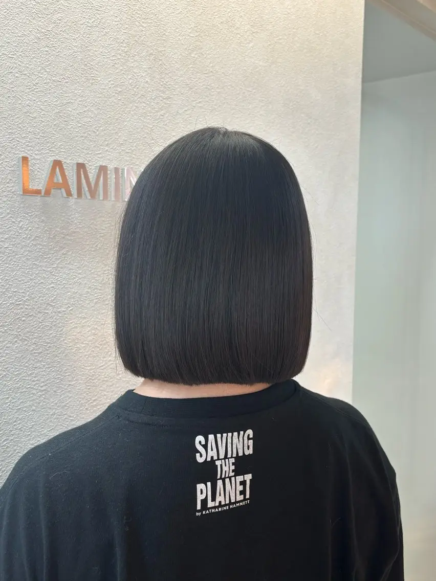 ショート 切りっぱなしボブ ボブ アカデミーサロン HIMARIのヘアスタイル