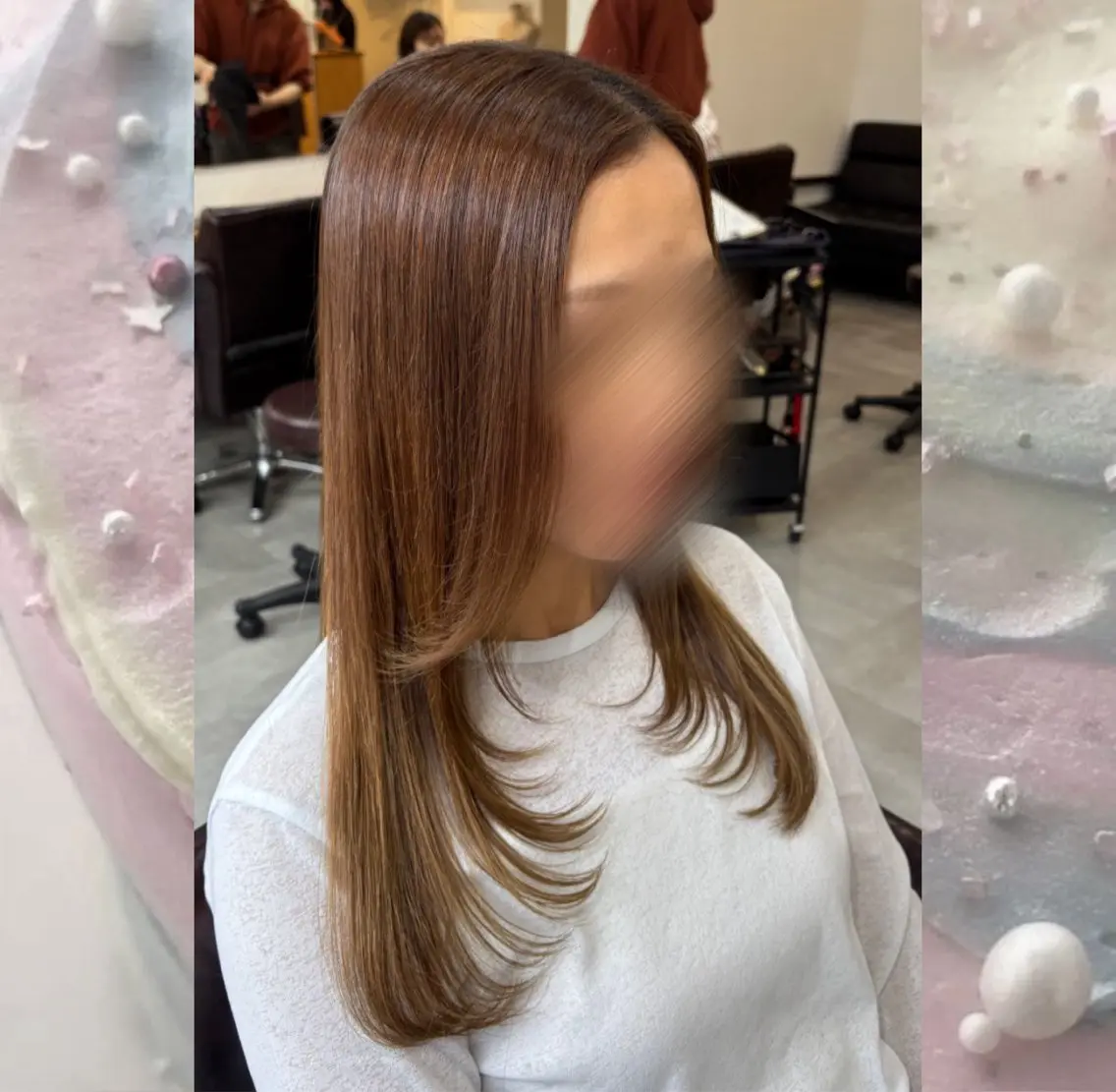 ロング カット 縮毛矯正 河原 彩心【練習モデル】のヘアスタイル