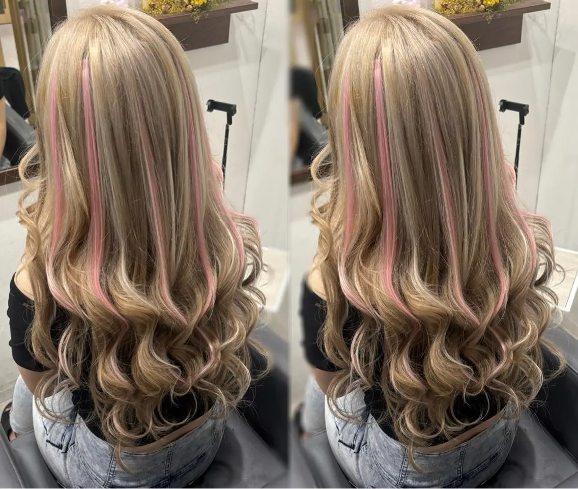 🆕ワンブリーチ+エクステ80本16000円✨の写真