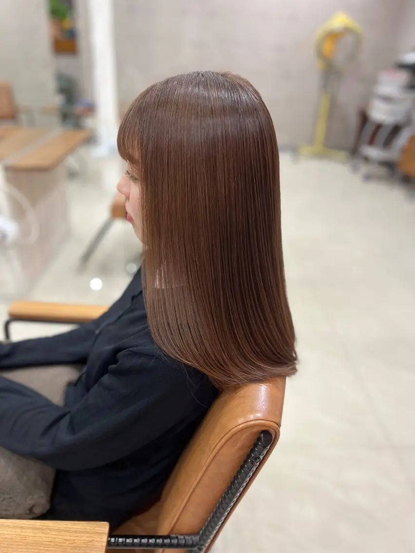 ロング カラー カット ヘアカラー トリートメント 廣瀬 愛のヘアスタイル