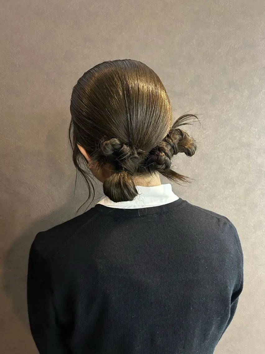 ロング カラー ヘアアレンジ ☕️結【suii.】 ボブ/ヘアセット☕️のヘアスタイル