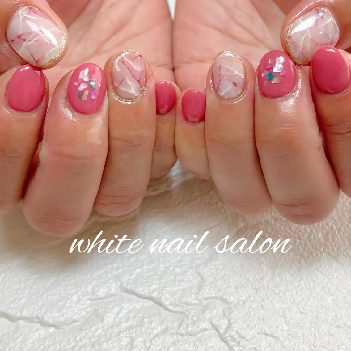ネイル フットネイル ジェルネイル ハードジェル ラメ(グリッター) 持ち込み ハンドネイル white nail salonのネイルデザイン