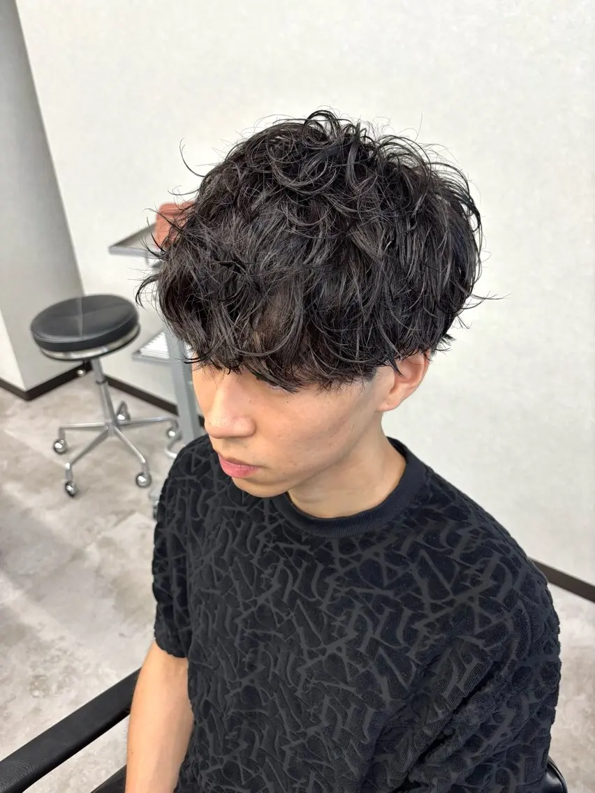 ショート パーマ メンズ メンズパーマ メンズサロン/戸塚駅 東口3分/冨田大輝のヘアスタイル