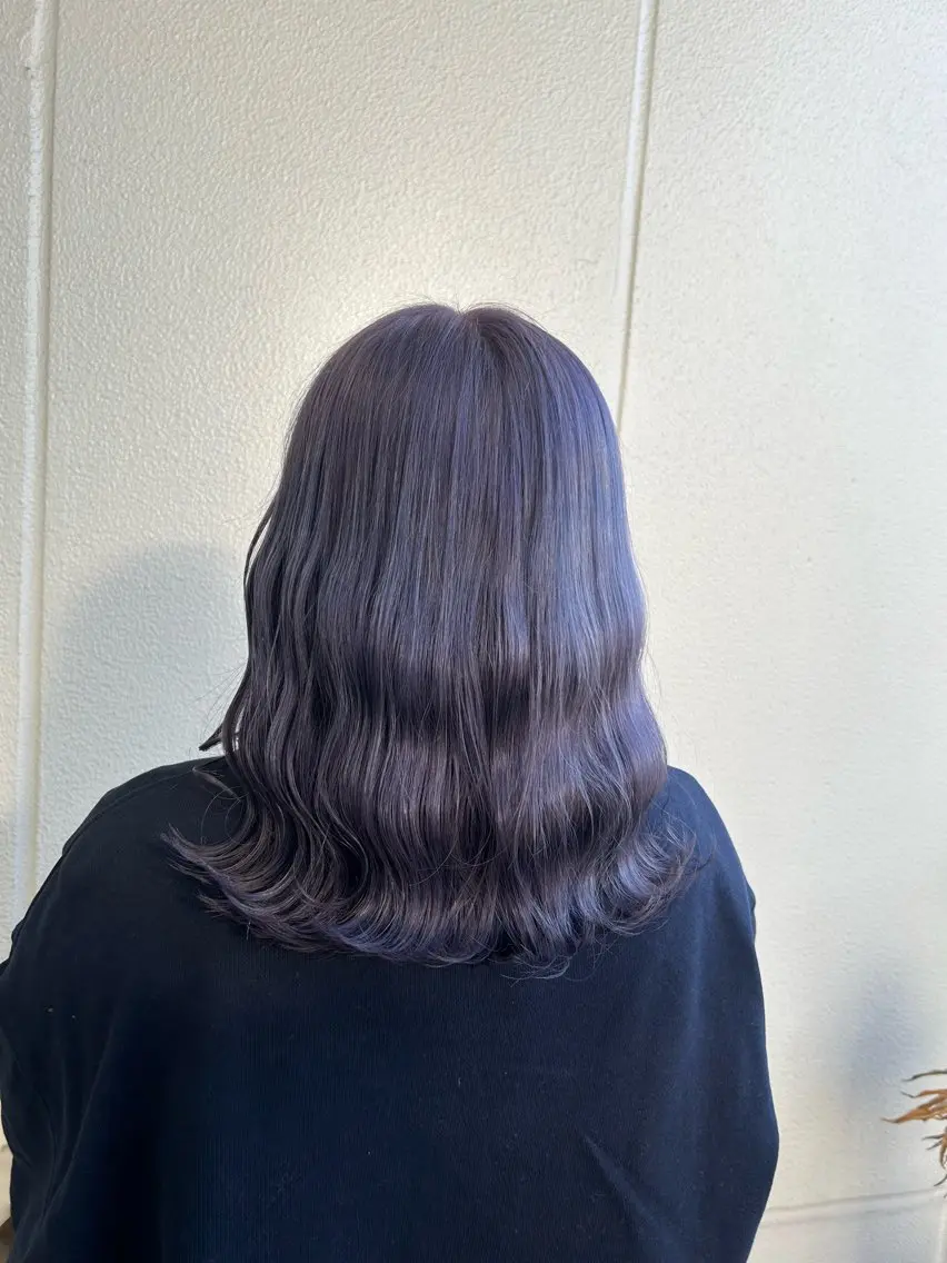 ミディアム カラー ヘアアレンジ ラベンダーカラー ラベンダーグレー 《暖色/韓国hair 》🇰🇷桑原ユキネのヘアスタイル