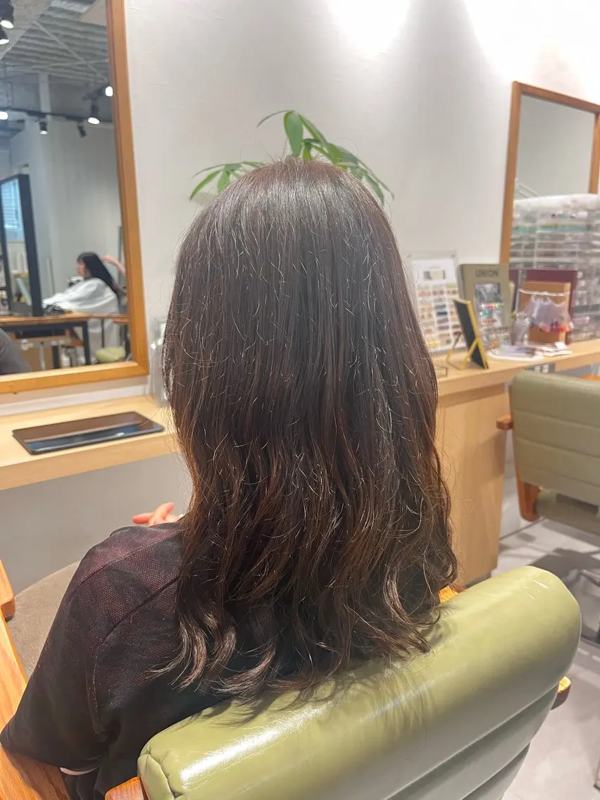 ロング パーマ デジタルパーマ 武田 綺音のヘアスタイル
