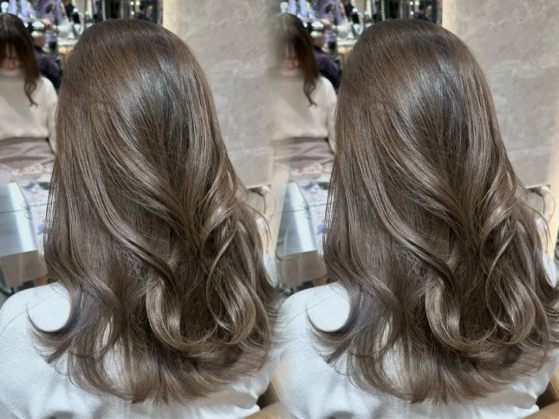 セミロング 髪質改善 カット ヘアカラー トリートメント ヘアセット 銀座副店長/レイヤー /髪質改善/田島のヘアスタイル