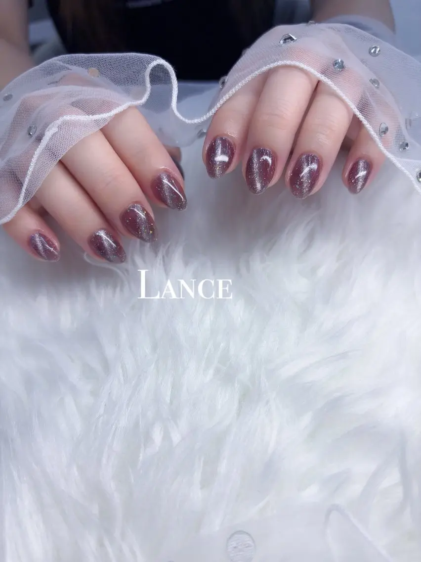 ネイル キラキラネイル 韓国ネイル ワンカラーネイル ワンホンネイル ハンドネイル Lance nailのネイルデザイン
