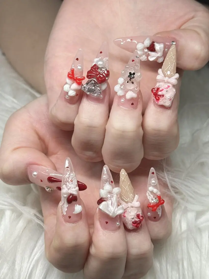 ネイル ハンドネイル Lee Nails チップ長さだし専門店のネイルデザイン