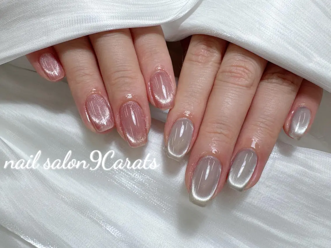 💅🎀ぷる艶水光マグネットネイル 2色選べます✨💰5980円【新規フィルインオフ無料】💅ハンドネイルの写真